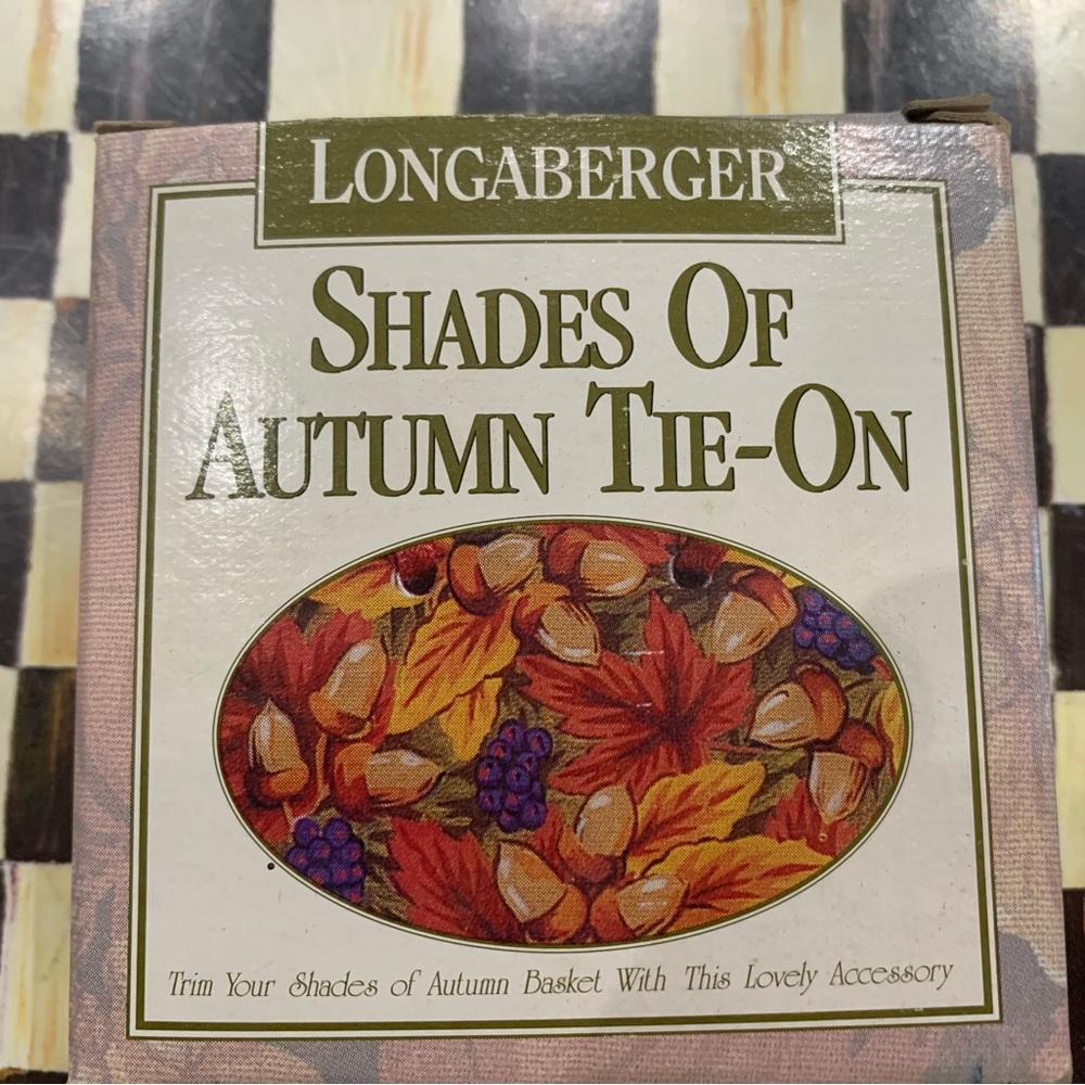 Longaberger Autumn Tie-On with Rich Fall Colors